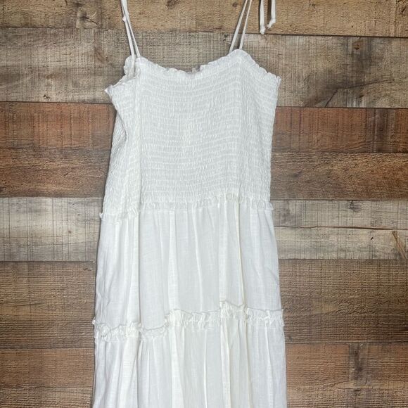 GB girls white smocked tiered‎ sundress spaghetti straps, size XL new with tags - Picture 11 of 12